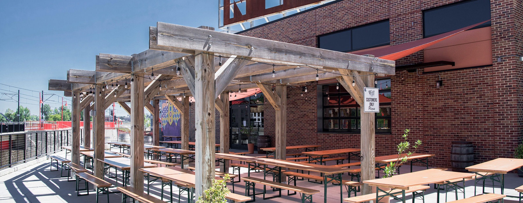 Exterior view of a local brewery 